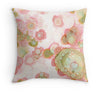 pink abstract throw pillow