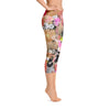 Abstract Capri leggings, Workout Pants 'CFloral 01'
