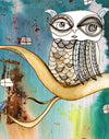 Art Print on Canvas 'Surreal Owl 1'