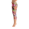 Abstract Capri leggings, Workout Pants 'CFloral 01'