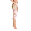 Abstract Capri leggings, Workout Pants 'Organic in Pink'