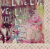 laugh love live abstract blanket