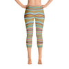 Abstract Capri leggings, Workout Pants 'Striped Horizontal'