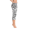 Abstract Capri leggings, Workout Pants 'BW Bubbles'