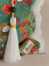 Bohemian style home decor feather pillow
