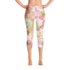 Abstract Capri leggings, Workout Pants 'Organic in Pink'