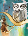 Wall Art Tapestry 'Surreal Owl I'