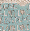 laugh love live blue blanket