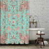 hand-drawn-floral-teal-pink-shower-curtains