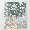 'Laugh. Love. Live. Organic in Blue' Fleece Blanket